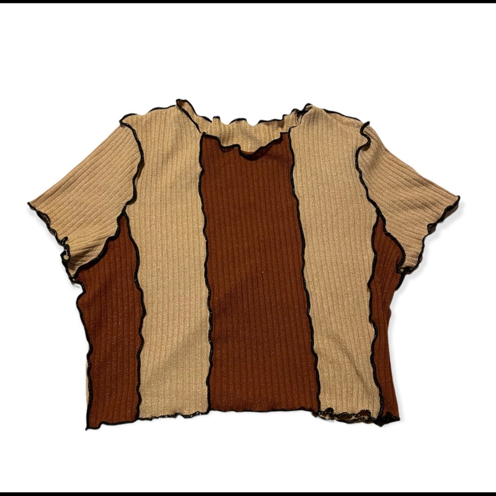 Crop top de colores marrones de Hollister size L